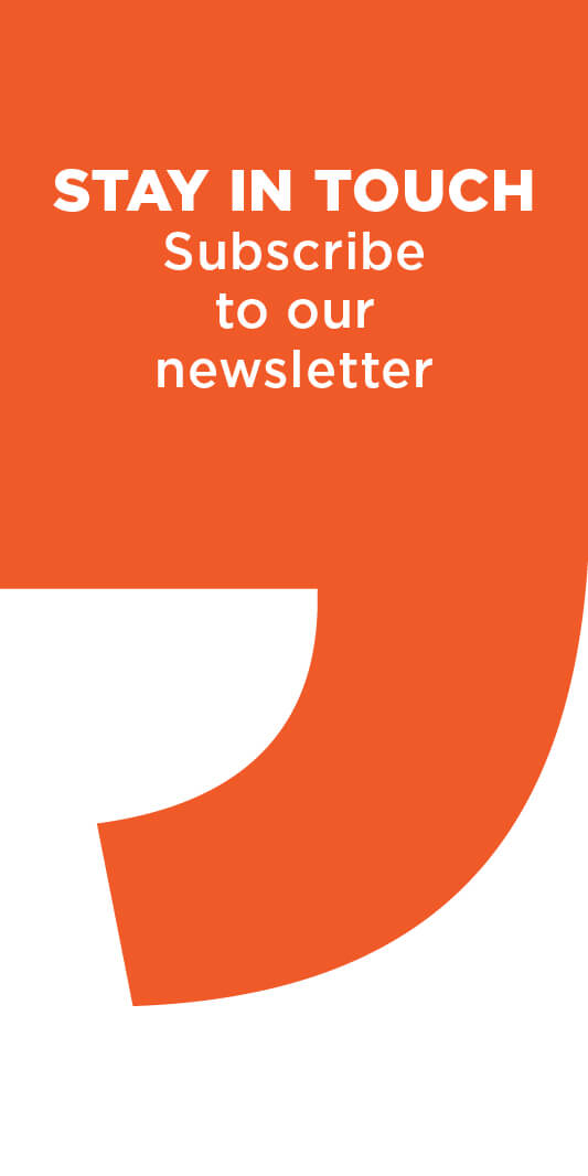Stay in touch — subscribe to our newsletter