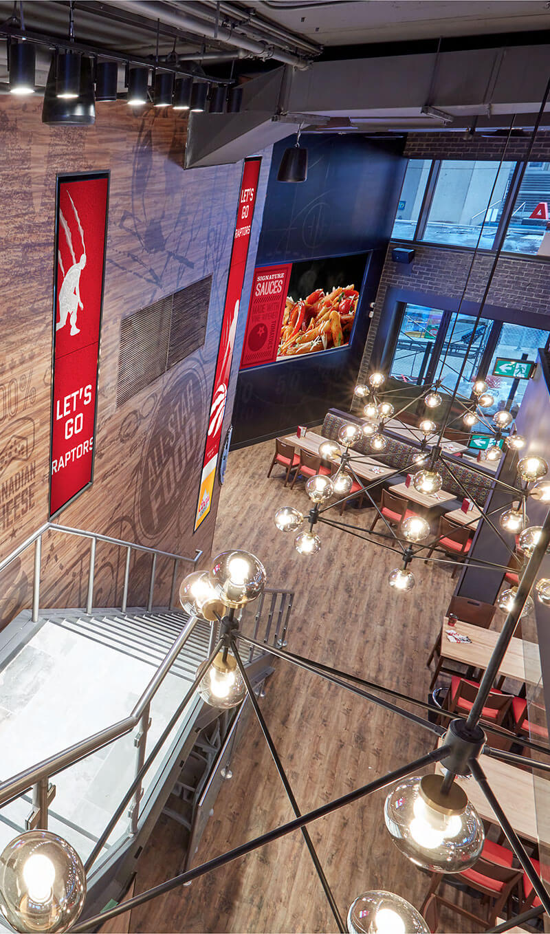 Boston Pizza stairs