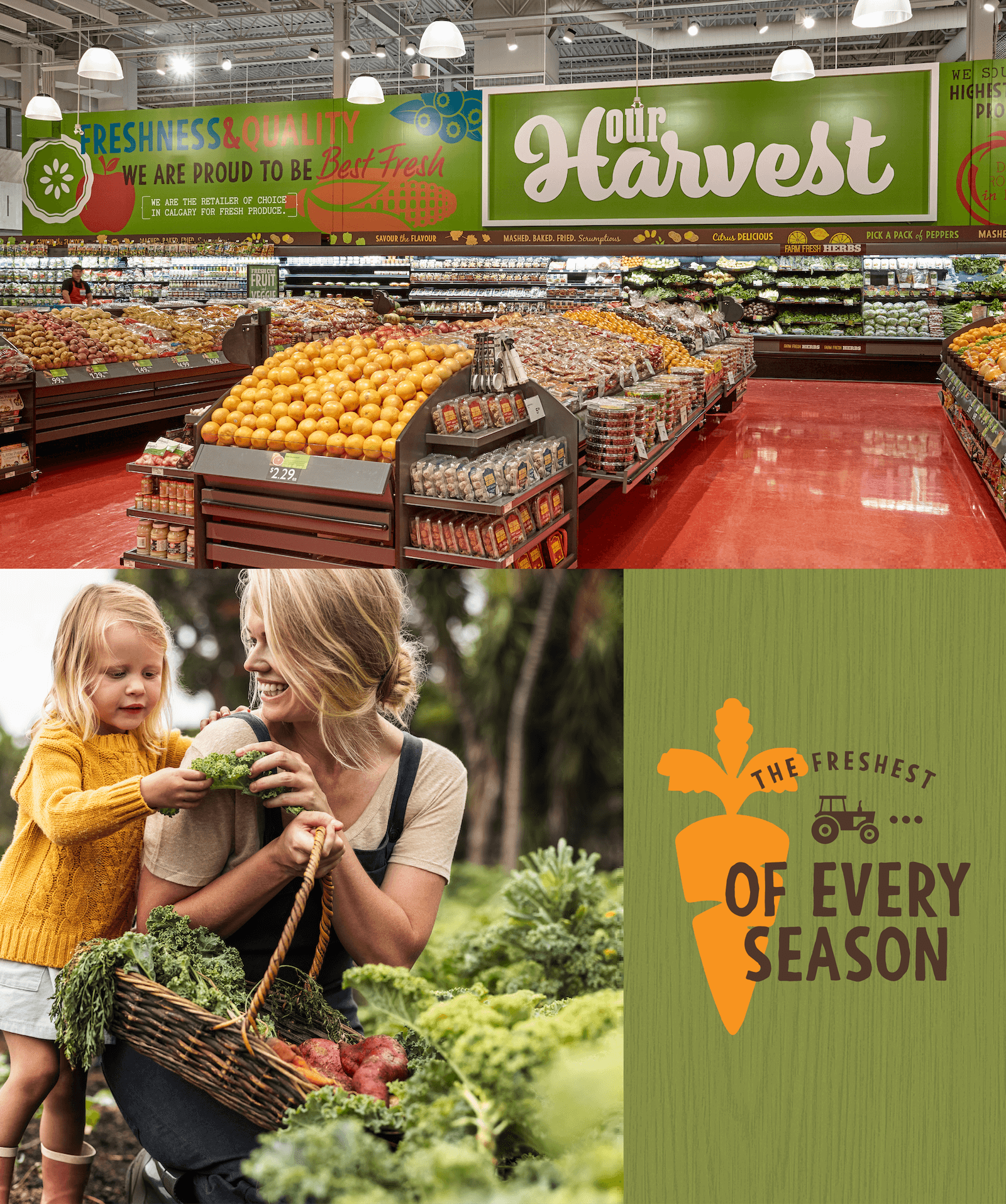 Calgary Co-op fresh produce signage
