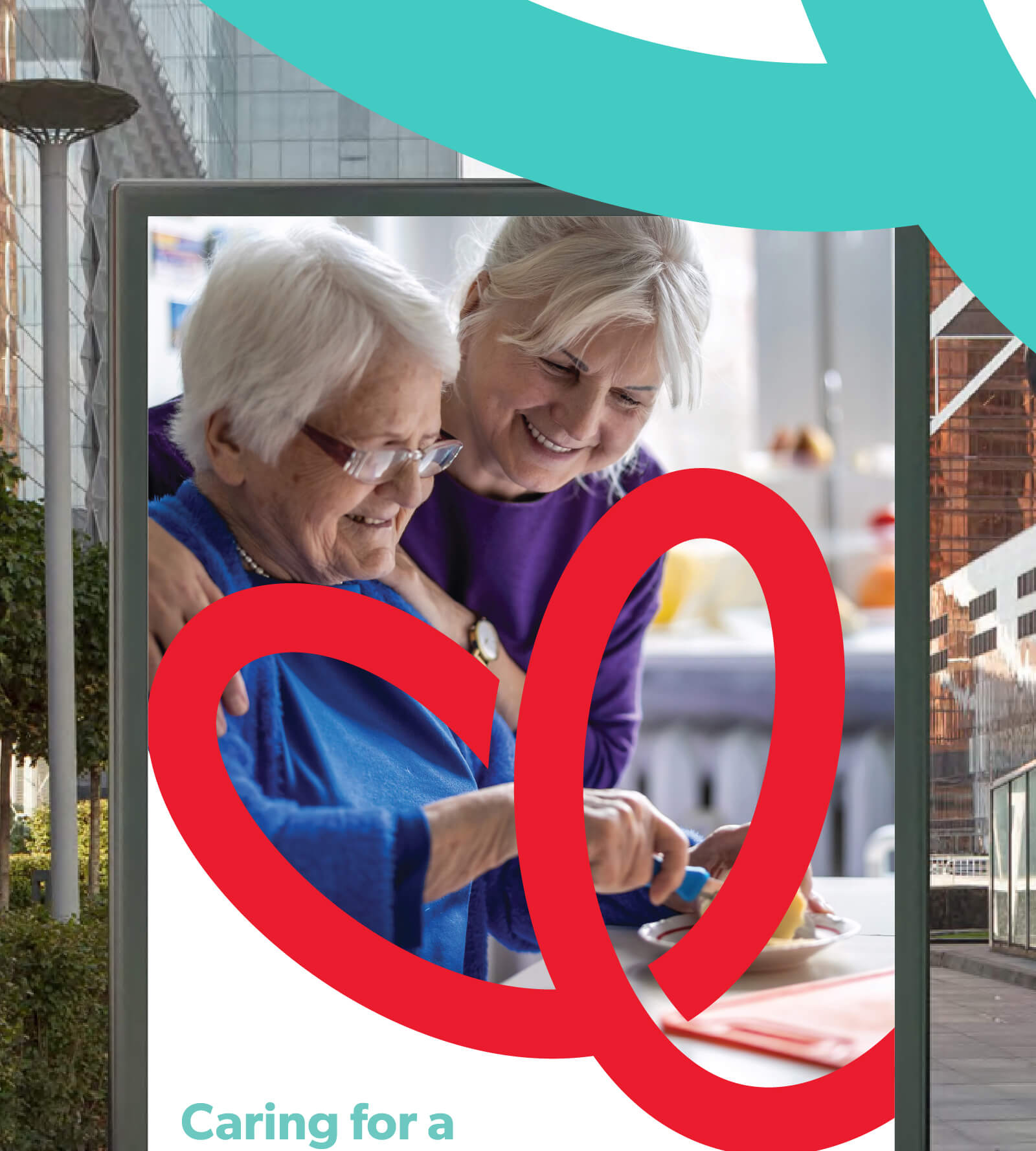 CareMakers transit-shelter advertising