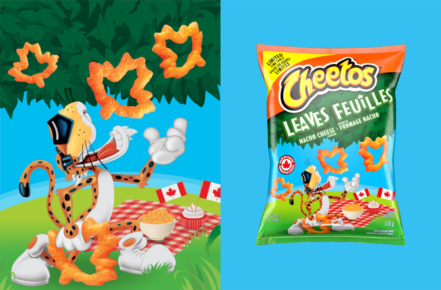 CHEETOS Leaves Nacho Cheese packaging
