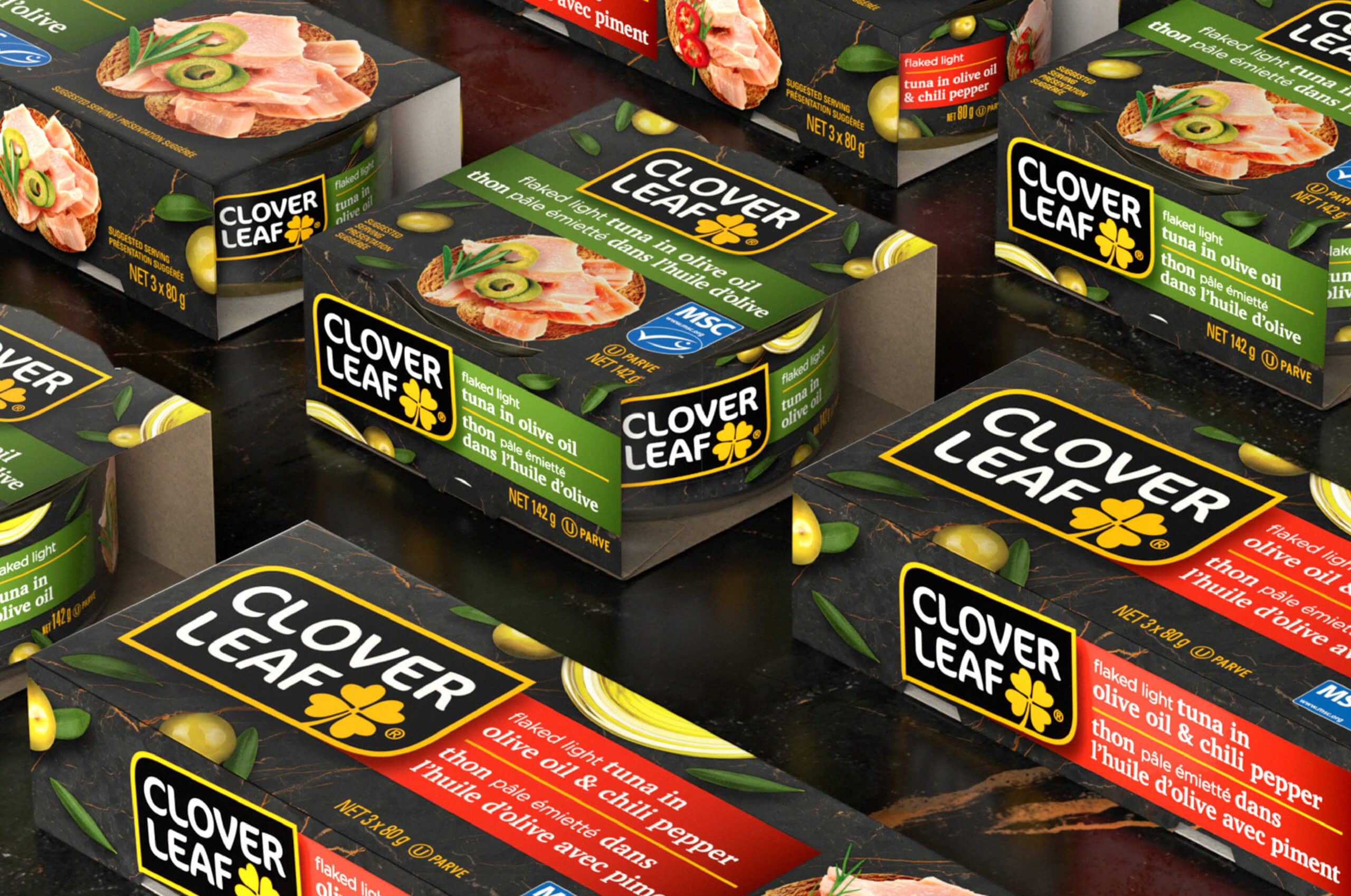Clover Leaf Premium packaging
