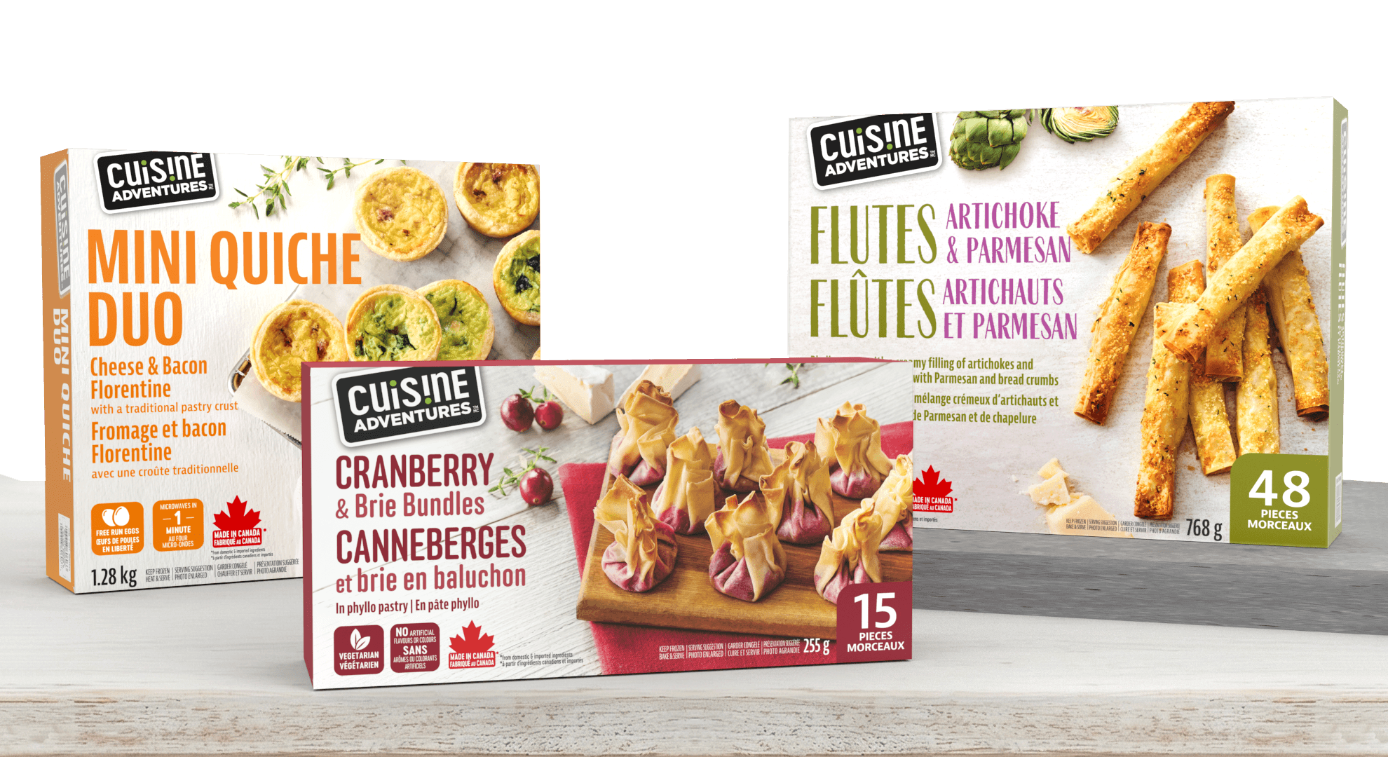 Cuisine Adventures packaging family