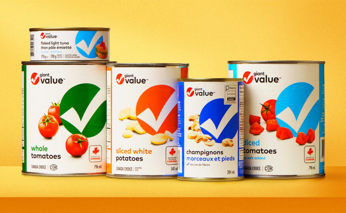 Giant Value canned goods