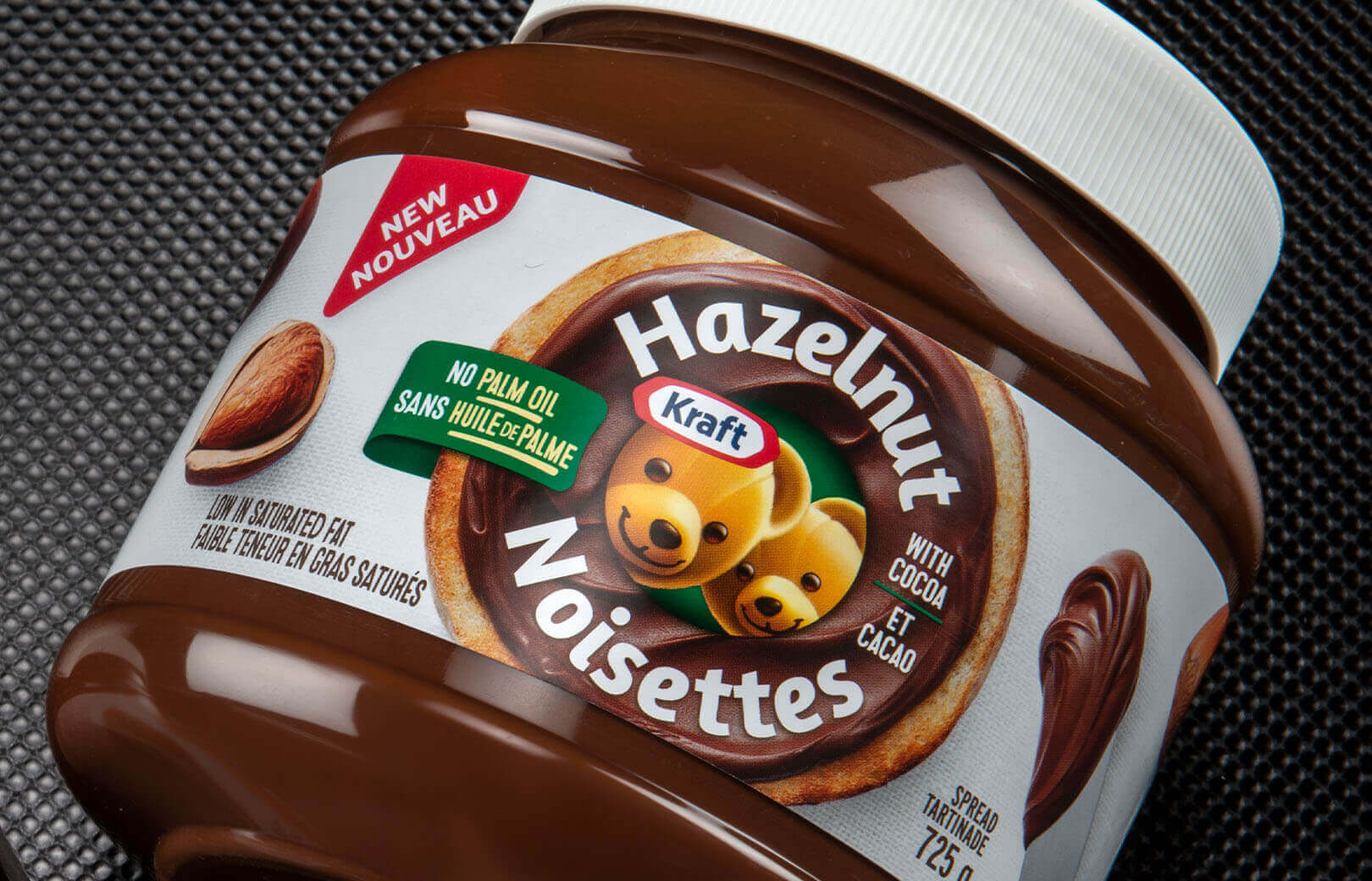 Kraft Hazelnut Spread jar close-up