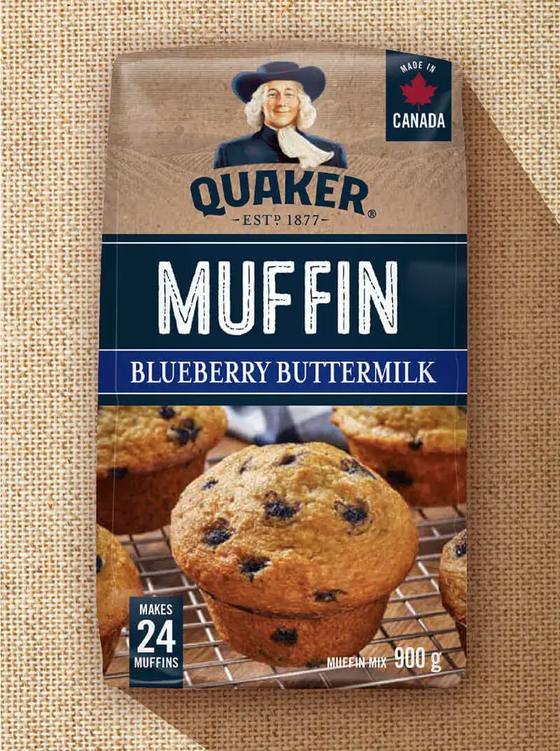 Quaker blueberry buttermilk muffin mix