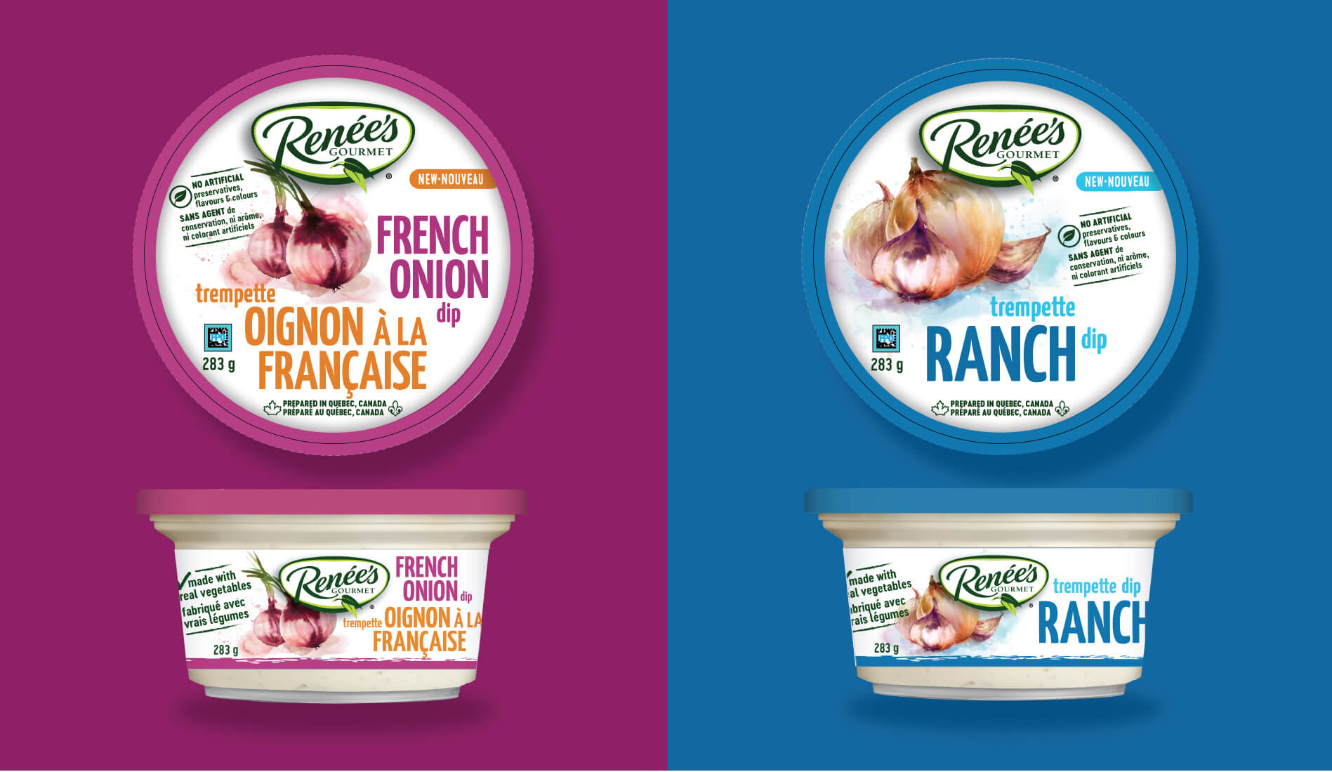 Renée’s Dips packaging