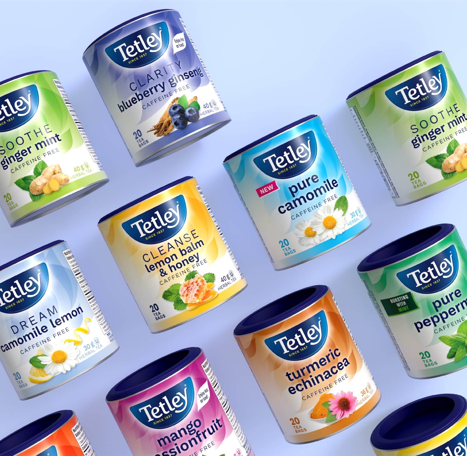Tetley herbal tea family