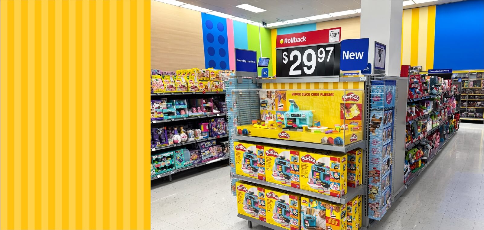 Walmart toy aisle endcap