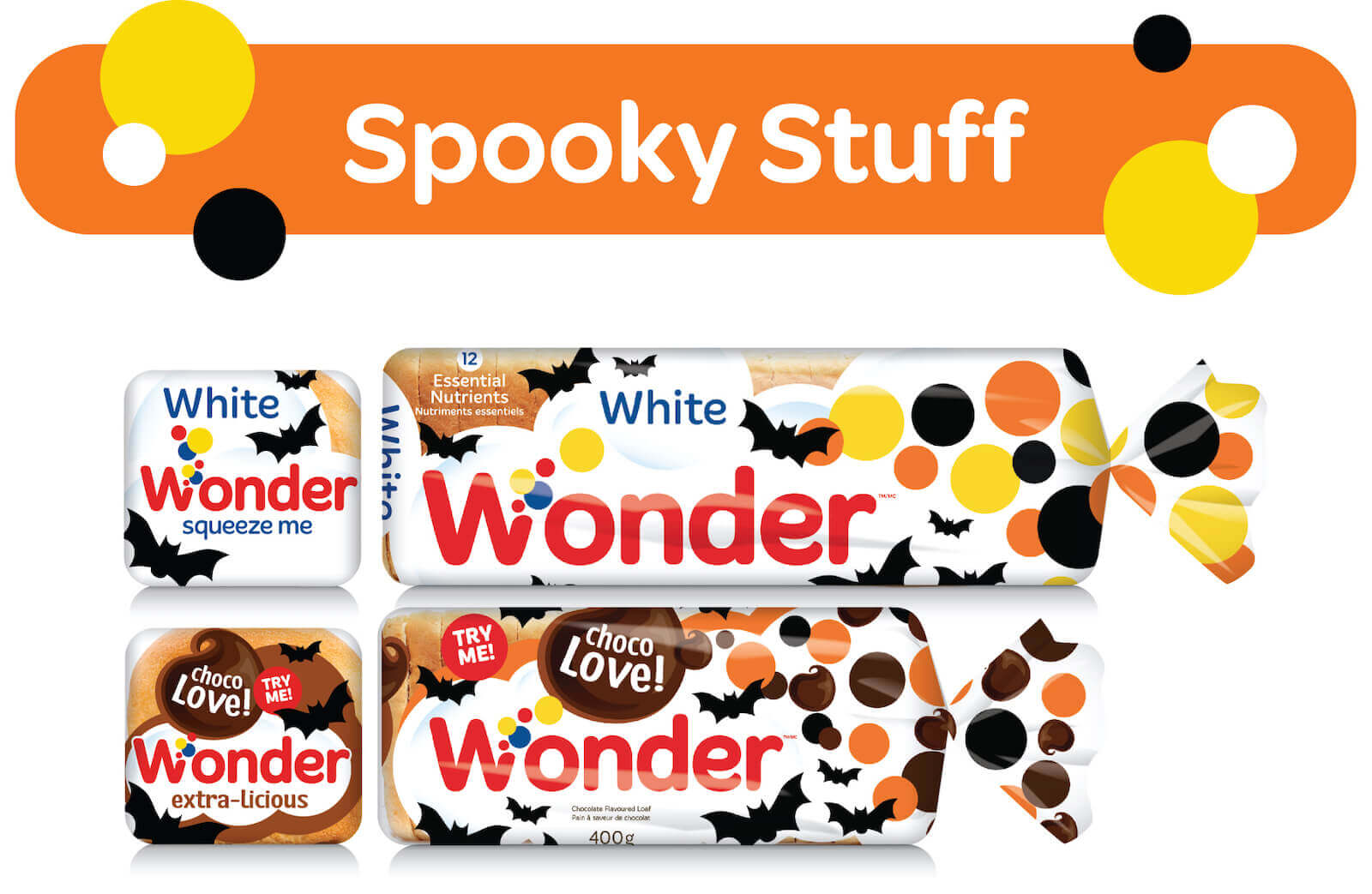 Wonder Bread packaging range