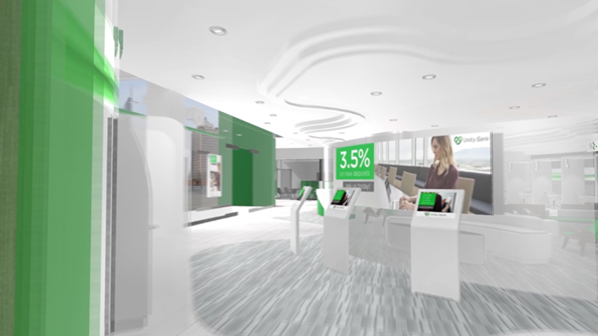 neuroscience VR bank kiosks