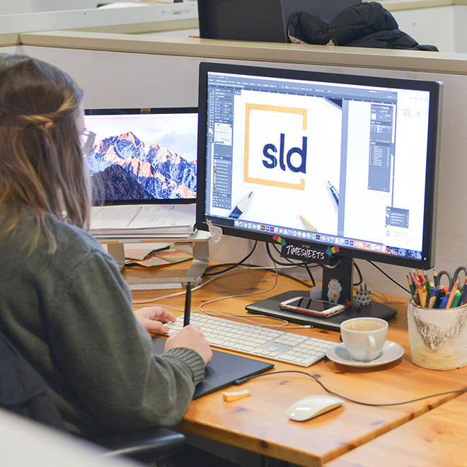 Graphic Designer Working