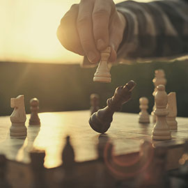 Playing chess outside