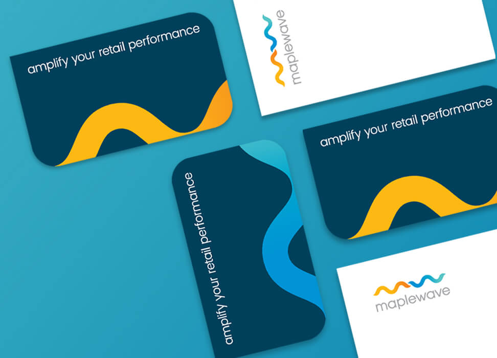 Letterhead and business cards from Maplewave rebrand