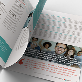 achev booklet with flipped pages