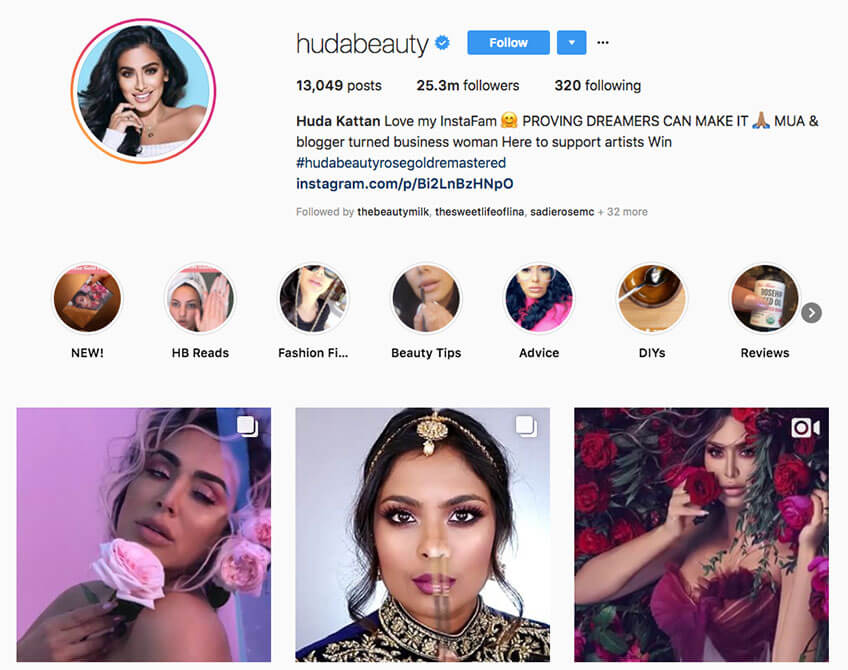 Huda Beauty Instagram