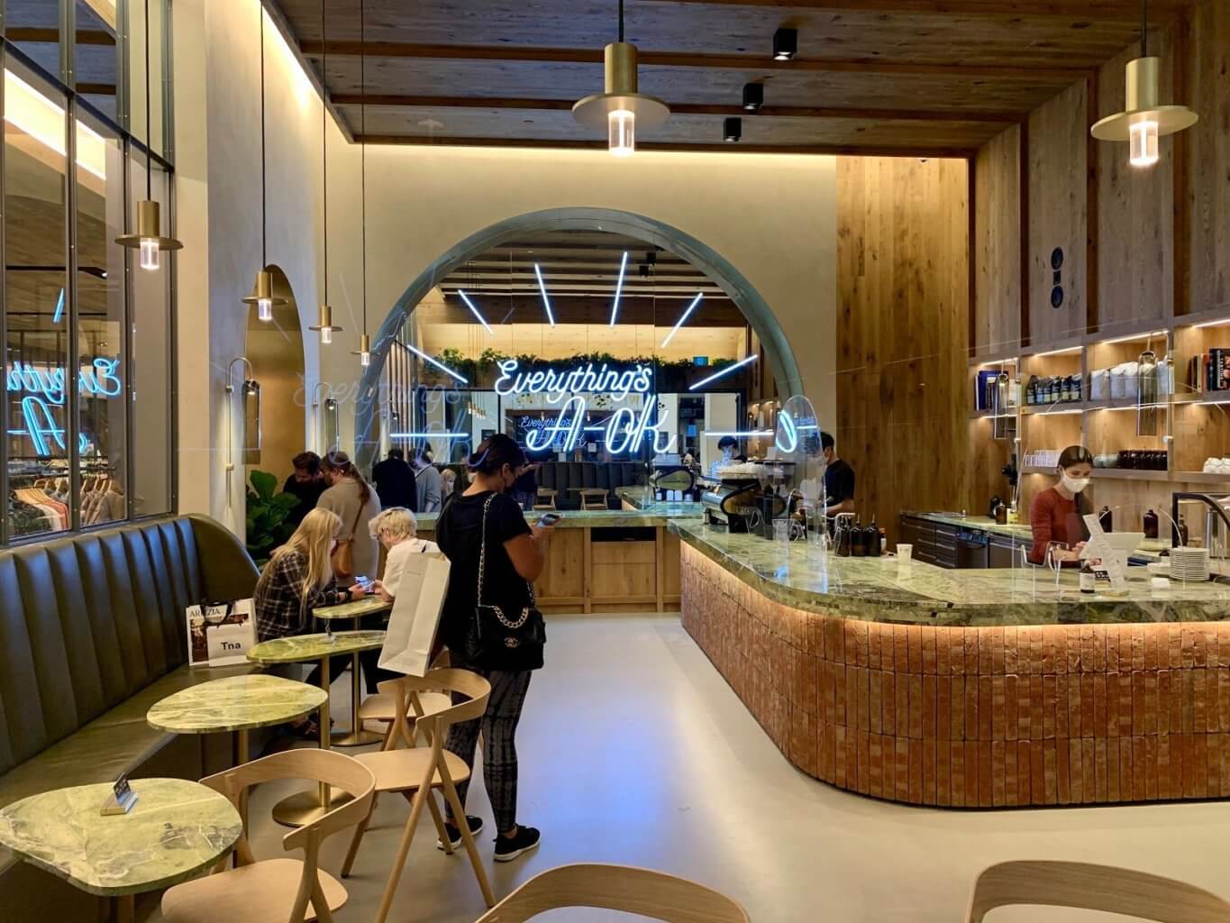 a-ok coffee bar located in an aritzia store