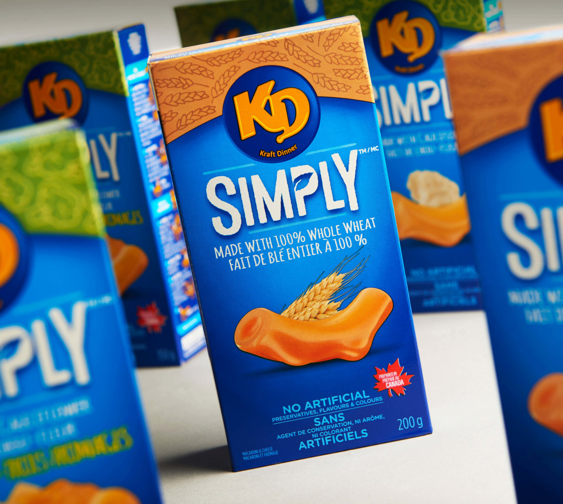 Kraft dinner simply product shot