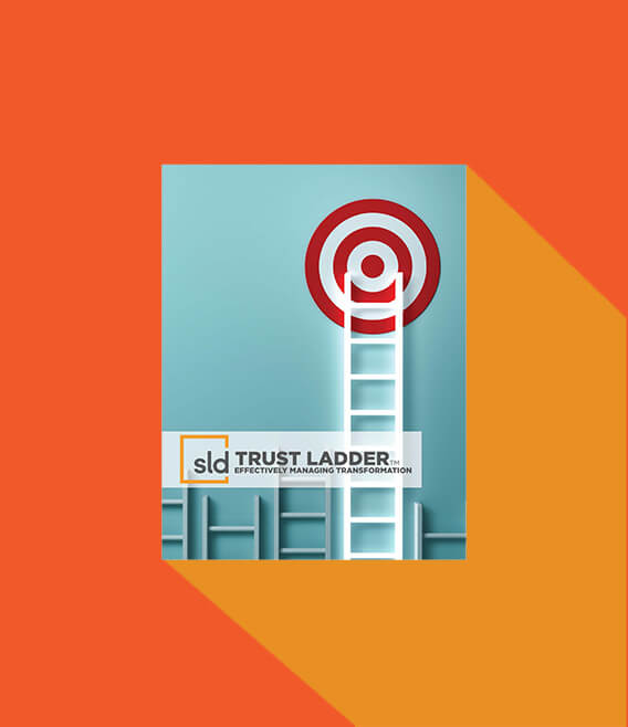 Trust Ladder worksheet on orange background
