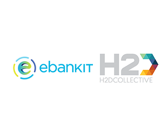 Logo for ebankit and h2d collective