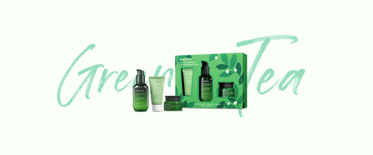 innisfree line of green tea inspired Korean cosmetic line