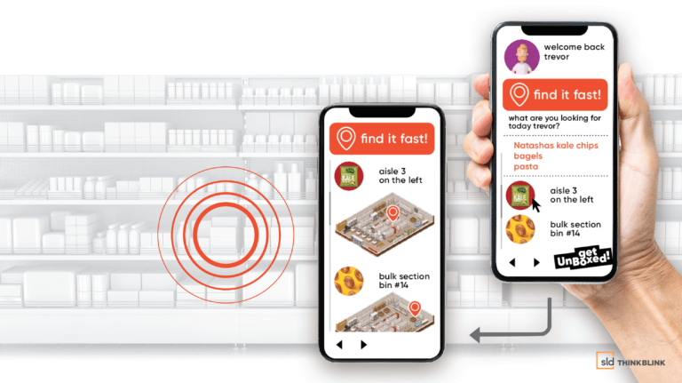 supermarket of the future in-app navigation