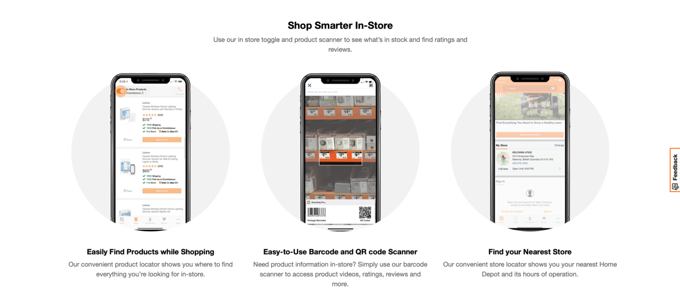 Home Depot mobile app