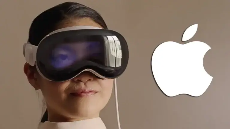 The new Apple Vision Pro on a woman's head