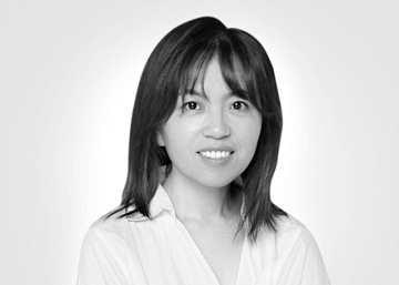 A black and white picture of Feifei Li